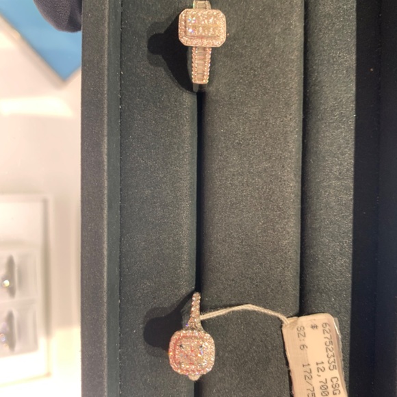 Halo 14 ct White gold diamond ring - Picture 7 of 10